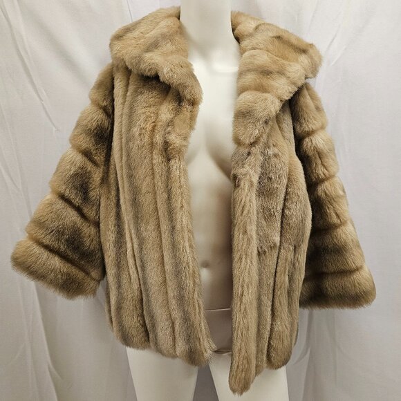 Vintage 1950's Faux Fur Short Coat - Picture 1 of 5